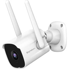 Septekon Outdoor CCTV Camera, 2K Dual Antenna WiFi Home Security Cameras with IP66 Waterproof, Night Vision, AI Motion Detection, 2-Way Audio, White - P30i