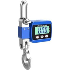 Lndustriekranwaage, LCD-Digitalanzeige, Crance-Waage, 0,05–500 kg, tragbar, industrieller elektronischer Schwerlast-Hakenkran mit Einheitswechselfunktion(Blue)