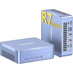 GEEKOM Mini PC AX8 Max Windows 11 Pro Pre-Installed with AMD Ryzen 7 8745HS, 1TB SSD + 16GB DDR5, AMD Radeon 780M | 2.5Gbps Dual LAN Port | 8K Quad Display | 2xUSB4 for Gaming/Creativity/Office/Home