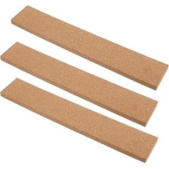 ARTIBETTER 3 Rahmenlose Korkstreifen Selbstklebend 30x5cm Wiederverwendbare Kork Pinnwand für Büro und Wanddekoration Natürliche Textur Memoboard