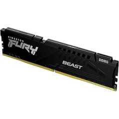 Kingston FURY Beast Black DDR5 32GB 6000MT/s CL30 DIMM Desktop Gaming Memory Single Module AMD EXPO and Intel XMP - KF560C30BBE-32