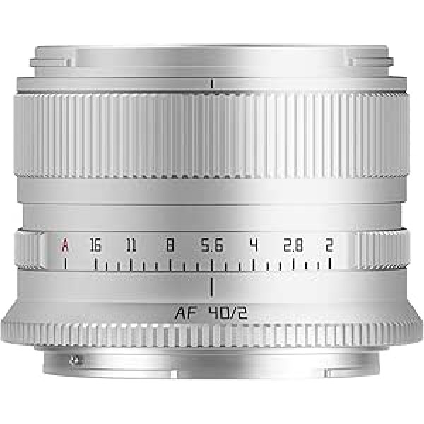 TTARTISAN AF 40mm F2 Camera Lens Silver Version Full Frame Auto Focus Walk Around Lens Lightweight Design (for Nikon Z)