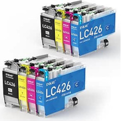 INK4U LC426 Cartridges Pack of 8, Compatible with Brother LC 426 LC426XL LC426VAL Cartridges for Brother MFC-J4335DW MFC-J4340DW MFC-J4535DW MFC-J4540DW Printers (Pack of 8, LC-426BK LC-426C LC-426M