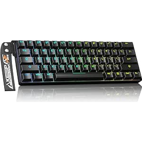 DAREU EK60 HE 8K Hz Rapid Trigger Gaming Keyboard, 60% Wired Magnetic Keyboard with Removable Decorative Band, 0.01 mm RT Accuracy, Hall Effect Switches, Adjustable Actuation, RGB, for PC/Mac (Black)
