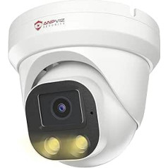 Anpviz 4MP External Poe Camera, 2.8mm Lens, Human Motion Detection AI, NDAA Weighted, 108° Wide Angle, Intelligent Double Light Night Vision, Waterproof IP66 (U Series)