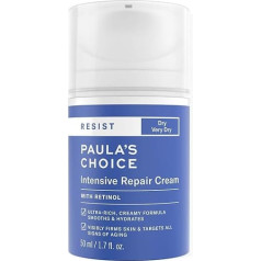 Paula's Choice RESIST Anti Ageing Intensive Repair Moisturising Cream - Night Cream - with Retinol & Jojoba Oil - Reduces Wrinkles & Pigment Leccius - Dry to Very Dry Skin - 50 ml