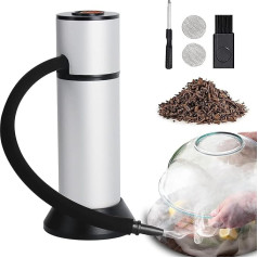 BORUIT Smoking Gun Stainless Steel Smoker, Portable Kitchen Smoking Gun, Professional Smoker Smoke Infusion Gun Food Meat Cocktail Smoking Device, Suitable for Cheese Meat BBQ Home Camping