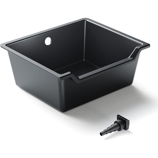 SunSun Waterfall Garden Stream Bowl with 60 L Volume Including Hose Step Spout, Pond Bowl for Water Cascades, Pond Tub as Water Feature, Stream and Overflow