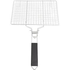 Fish Grill Rack, Foldable, Removable Vegetable Grill Basket Made of 304 Stainless Steel, Portable Cooking Grate, BBQ Grill Accessories for Fish, Meat and Vegetables