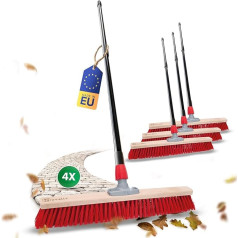 Novaliv Street Broom, 40 cm Broom Head I Broom Without Handle I Elaston Red I Coarse I Industrial Broom, Garden Broom Yard Broom
