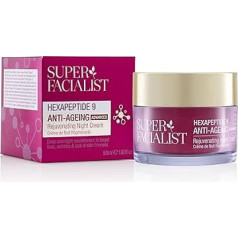 Super Facialist Hexapeptide 9 Anti-Ageing Advanced Night Cream - Rejuvenating & Nourishing Overnight Moisturiser with Anti-Aging Complex, Vegan Friendly, 50 ml