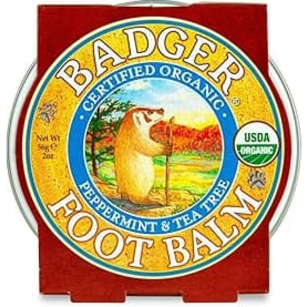 Badger Foot Balm (Peppermint & Tea Tree) [0.75 Ounce Tin]