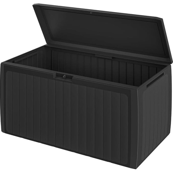 Deuba Storage Box Plus, Wheels & Handles, 100 kg Load Capacity, Smart Click System, Chest, Garden Box, Cushion Box, Model Selection, Board Plus anthracite