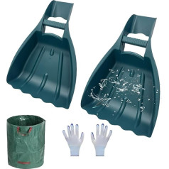 Leaf Hands Grabber Scoops, Sturdy Ergonomic Grip Leaf Rake, PP Lightweight and Durable Scoop for Effortless Backyard Cleaning, Yard Debris Collection, and Lawn Maintenance, 50 x 34 cm