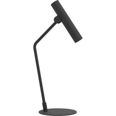 EGLO Almudaina LED Table Lamp, Minimalist Bedside Lamp, Metal Table Lamp in Black, Bedroom and Living Room Table Lamp, Warm White