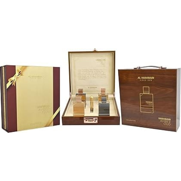 Al Haramain Amber Oud Collection 4-Piece Plain Gift Set (Gold, Blue, White and Charcoal)