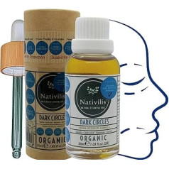 Nativilis Organic Jojoba Oil Serum COPAIBA, Anti-Ageing, Dark Circles, Puffiness, Crows, Feet, Anti-Wrinkle Bags, Saggy Skin, Puffy Eyes, Mixed Cedarwood, Rosemary, Cypress