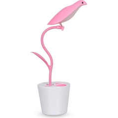 Led Usb-Ladeschreibtisch Licht Für Kinder, 3 Helligkeit Touch Control Auge Einstellbare Cartoon Schwanenhalslampe Zum Lernen Schlafsaal Nachtbett Lesen,Rosa