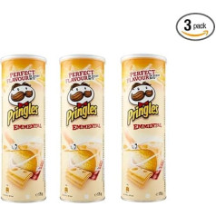 3 x Pringles Emmental Nibbles with Emmental Kase Flavour Chips 175 g