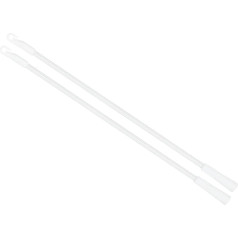 sourcing map 2 Pieces 17 Inch Blind Rod Replacement, Aluminum Alloy Blinds, Tilt Rod with Hook and Handle, Vertical Blind Rod for Windows, Curtain Opener, Accessories, White