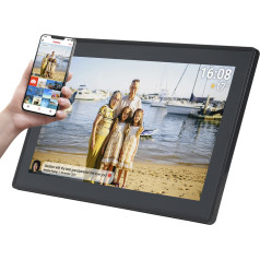 Denver Digitālais rāmis 15,6'' 16GB microSD WiFi skaļrunis MPEG4 Frameo PFF-1515B - melns