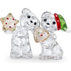 Swarovski Kris Bear Christmas Annual Edition 2022 Christmas Ornament with Clear, Red, Green and Gold Crystals