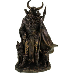 Kremers Schatzkiste - Black Edition - God Odin with His Ravens Wolves - 36 cm