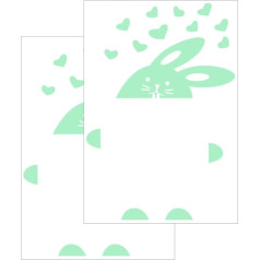 2 Stück Leuchtende Kaninchen Aufkleber PVC Nachtlicht Sticker für Schlafzimmer Selbstgemacht Dekoration Lichtreflektierend Kindgerecht