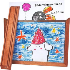 Interchangeable 100% Real Wood Kids Art Frame for Kids Art Magnetic Easy Open