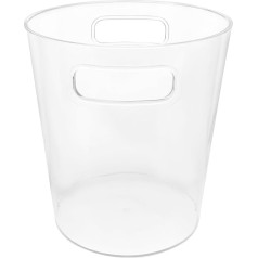 Didiseaon Acrylic Flower Bucket Cylinder Plastic Transparent Flower Vase with Handle Flower Pots Plastic Hydroponics Acrylic Waste Bin Decoration