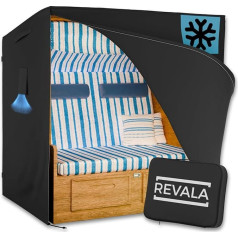 REVALA Protective Cover for Beach Chair, Winterproof, 2-Seater Beach Chair Cover, 155 x 90 x 160 cm, UV-Resistant Cover, Beach Chair, Waterproof, Made of 600D Oxford, Includes Storage Bag