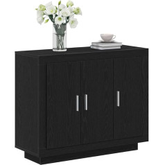 vidaXL Sideboard Black Oak 92x35x75 cm Wood Material