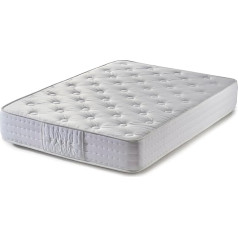 Imperial Comfort Foam Mattress Paris New 24 Hr, White, Blue, Beige, 200 x 150 x 24