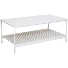 SVITA Amal Coffee Table Coffee Table Living Room Table Side Table Small Coffee Table Coffee Table with Shelf Sofa Table White