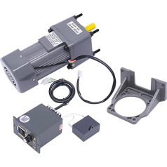 5K/10K Elektrischer Getriebemotor, 250W Regelbarer Gouverneurfrequenzumrichtermotor Reduktionsgetriebe Motor Mit Regler Und Einstellbarer Geschwindigkeit FüR Industrie Textilmaschinen (250W 5K)