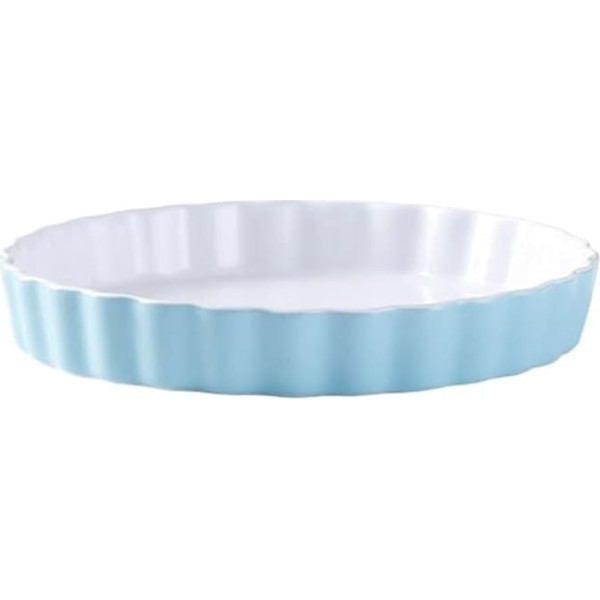 Backform Pizza-Backform aus Keramik, geeignet for Backofen und Mikrowelle, Spezialform for Kuchen, hochhitzebeständig, auch for Käse und Reis geeignet(Blue,L)