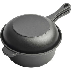1 Set gusseiserne Töpfe, kompatibel mit Antihaftpfannen, Mehrzweck-Stielkasserolle, Küchenhelfer for Frühstück, Kochen und Braten