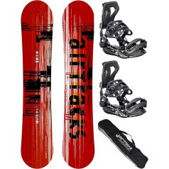 Airtracks Men's Snowboard Set - Linear Camber Snowboard Extra Wide - Snowboard Binding Star or Master Fastec - Snowboard Bag 155 159 161 165 168 171 cm