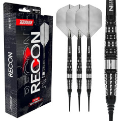 RED DRAGON Darts - Recon Series - 90% Tungsten Professional Darts - Nitro Flite Integrated Flight / Shaft Dart Flights & Shafts | Dart Arrows Steel Darts 21g, 22g, 23g, 24g & 25g | Soft Tip 18g
