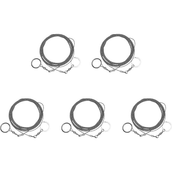 5 x Hand Drawn Outdoor Rope Saw 304 Stainless Steel Wire Saw Camping Life Saving Machining Super Hand Saw Wire 5 m