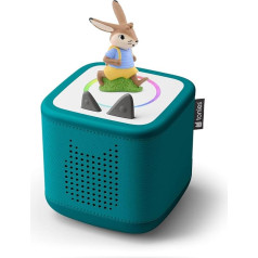 tonies Toniebox 2 Bundle Including The New Bunny School - Easter, Sea Green, Audio Player for Audiobooks, Songs, Fall Asleep and Tonieplay for Children