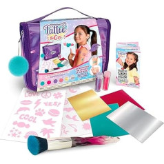 Bizak Shinetastic Tattoo & Go Temporary Glitter Tattoos for Girls and Boys Body Designs Including Toiletry Bag Brush and Stickers Non-Toxic Party Gift (35005063)