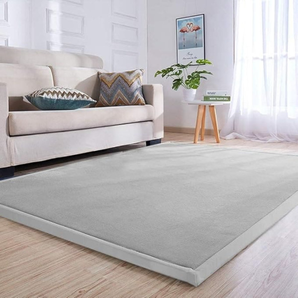 Loartee Velvet mat mat, children's rug, crawling blanket, large, 3 cm thick crawling rug, gymnastics rug, for baby, children's room, bedroom