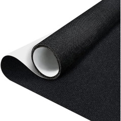 Fabric Repair Patches Self-Adhesive 40 x 200 cm, Linen Fabric Repair Patches, Black Fabric Repair Stickers, Linen Fabric Self-Adhesive for Car Seats, Curtain, Headboards, Furniture, Sofa