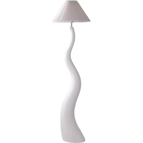 Stehlampe Wohnzimmer-Stehlampe, einfache Plissierte Lampe, Gebogene Schlafzimmerlampe, Stehlampe, vertikale (ohne Lichtquelle) Stehlampen für Wohnzimmer