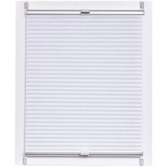 sunlines Made in Germany, Daylight, Klemmfix, White, Silver-Grey Rail, 135 x 150 cm, Honeycomb Pleated Blind, Fabric, 135 x 150 cm