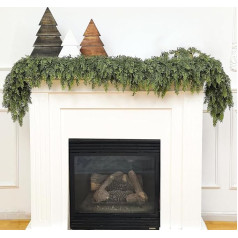 6ft Christmas Cedar Garland Realistic Artificial Christmas Garland Artificial Cedar Pine Garland for Home Fireplace Indoor Outdoor Holiday Party Decoration