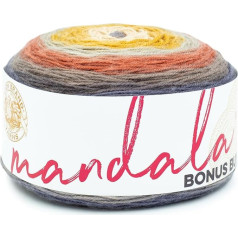 Lion Brand Yarn Mandala Bonus Bundle Yarn for Knitting, Crochet and Crafts, 1 Cake, Centaur