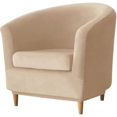 Armchair Cover Velvet Armchair Protector 2 Pieces Armchair Covers for Tullsta Slipcovers for Cocktail Chair Stretch Dark Beige