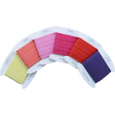 designers-factory Bias Binding Cotton Folded - Cotton Bias Binding Tape - Easy to Sew and Ideal for Finishing Your Creations (Set of 6 (5 Metres per Colour), Set B)